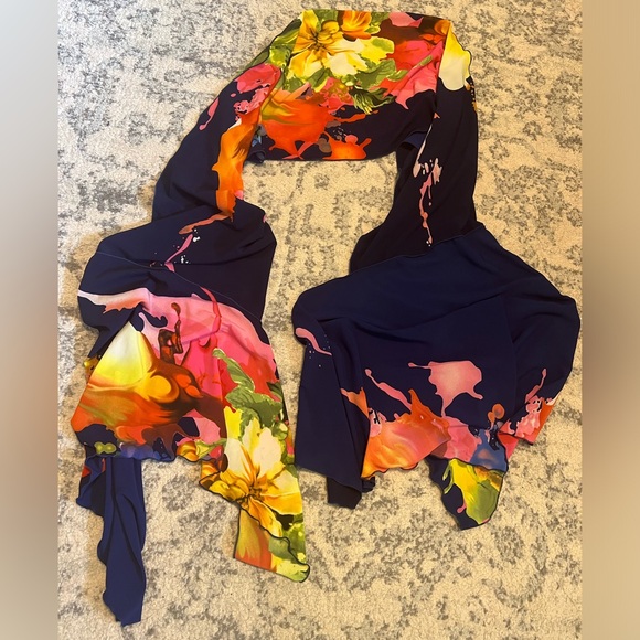 By Vinnik Italian Stretch Chiffon in Citro Print - Picture 1 of 6